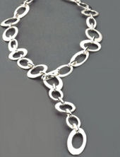 Sterling Silver Hoop Necklace