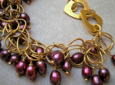 MBB25BPurple (Purple Pearl + Brass Bracelet)