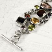 br4SB6 (Semi-Precious Stones & Sterling Silver Bracelet)