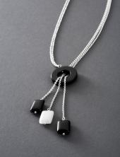 bg6N13 (Black Onyx Sterling Silver Necklace)