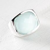 br8SR112D (Sterling Silver & Apple Chalcedony Ring)