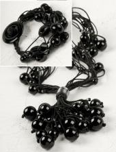 br9SN17_9SB37 (Black Onyx Necklace and Bracelet Set)