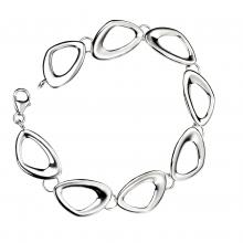 seB3331 (Sterling Silver Pebble Shapes Bracelet )