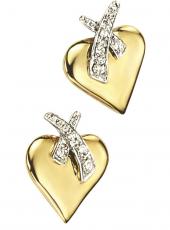 geGE627 (Gold Heart Pendant with Diamonds)