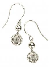 geGE637 (White Gold and Diamond Orb Earrings)