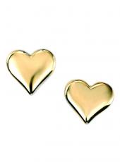 geGE727 (Gold Puffed Heart Earrings)