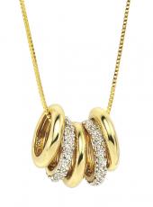 geGN162 (Gold & Diamond Ring Necklace)