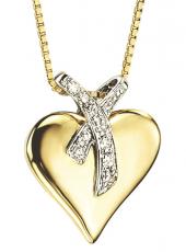 geGP608_GN146 (Gold Heart Pendant with Diamonds)