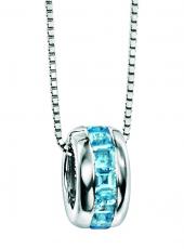 geGP681T_GN148 (White Gold and Blue Topaz Pendant and Chain)