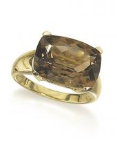 Gold and Smoky Quartz Ring