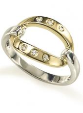 geGR248 (Yellow & White Gold + Diamond Ring)