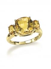 geGR250R (Gold & Citrine Triple Setting Ring)