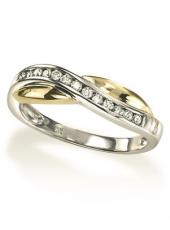 geGR255 (Yellow & White Gold + Diamond Ring)