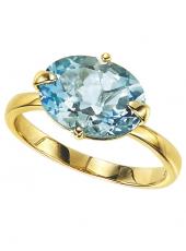 geGR284T (White Gold, Blue Topaz and Iolite Ring)