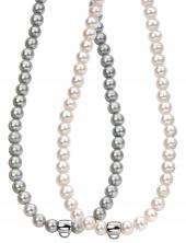 seN3076H_N3076W (Sterling Silver & Pearl Necklace With Charm Carrier)
