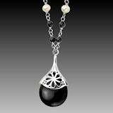 Sterling Silver Hoop Necklace