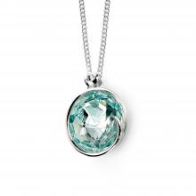 seP3986T (Round Turquoise Swarovski Crystal Pendant)