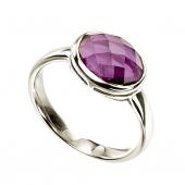 seR2641M (Sterling Silver & Amethyst Oval Ring)
