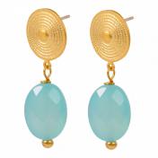 mbEtruscanChalceEar (Etruscan Chalcedony Stone Drop Earrings)