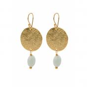 mbMoonDiscAmazonEar (Moon Disc Amazonite Semi Precious Stone Earrings)