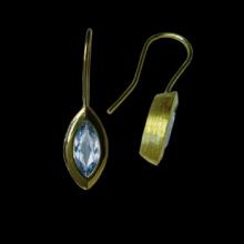 vzA281ed (Gold Topaz Drop Earrings)