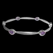 vzA303B (Silver Bangle with Amethyst)