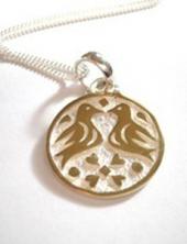 mbPBirdGP (Vermeil Doves of Peace Pendant )