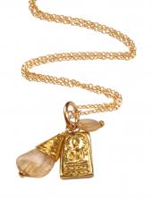 mbP45GP (Long Buddha Pendant with Gemstone)