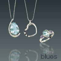 Ethical Gold: Blues (Gold, White Gold with Blue Gemstones)